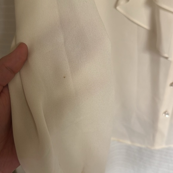 VINTAGE SHEER ESCADA RUFFLE BLOUSE - Picture 8 of 14